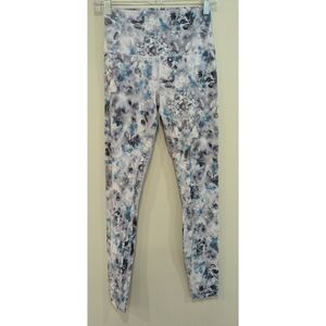 Women's Blue Patterned Leggings
